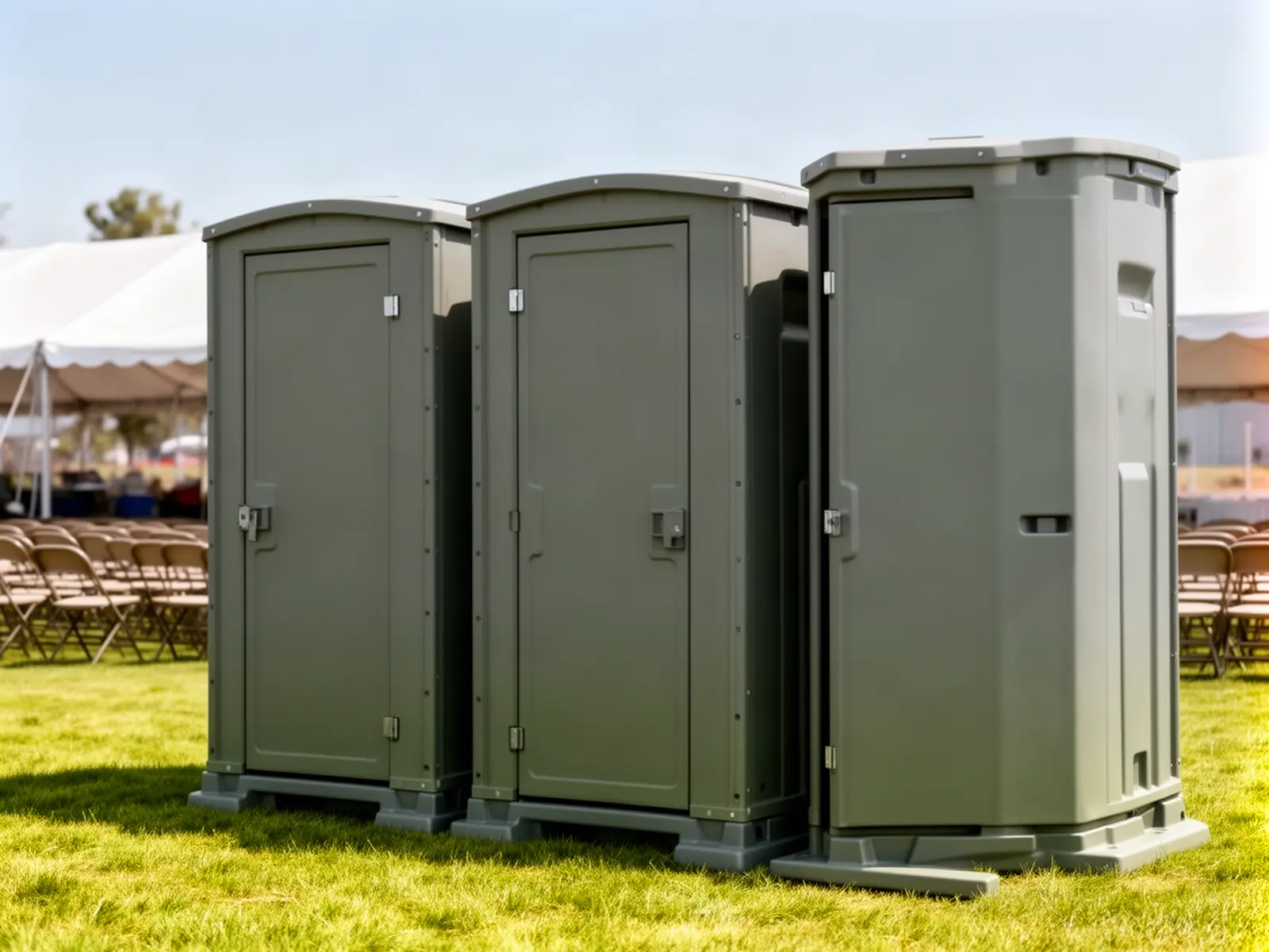 Clean porta potty unit from Duck Bay Porta Potties in Houston, TX